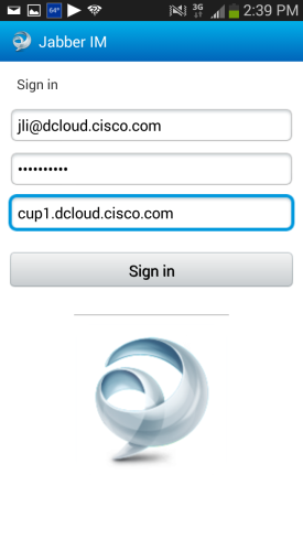 Cisco Jabber IM and Presence Server information